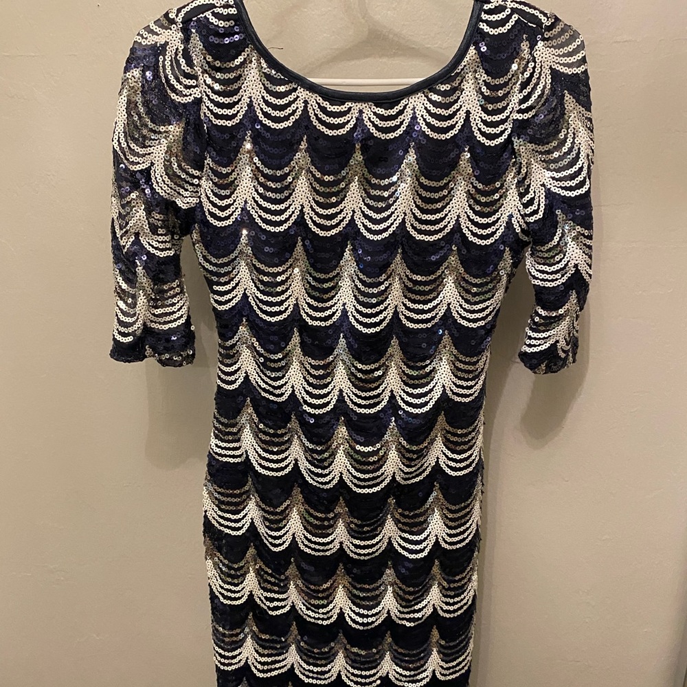 Sequin blue & white dress